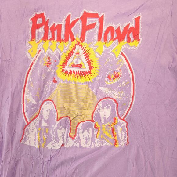Pink Floyd Band Graphic Crew Neck T Shirt Adult Mens Size Medium M Purple - Picture 4 of 9